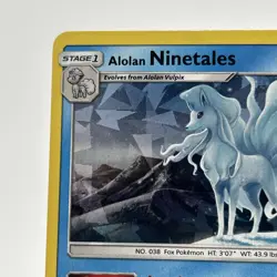 Alolan Ninetales 28/147 Pokemon Burning Shadows Cracked Ice holo - Image 2
