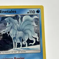 Alolan Ninetales 28/147 Pokemon Burning Shadows Cracked Ice holo - Image 3