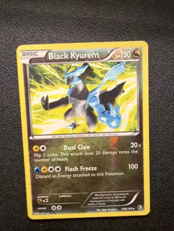 Black Kyurem 100/149 Cracked Ice BW Boundaries Crossed Pokemon Holo Foil Nice! - Image 1