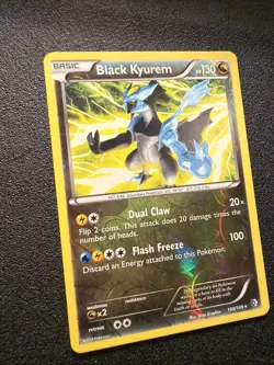 Black Kyurem 100/149 Cracked Ice BW Boundaries Crossed Pokemon Holo Foil Nice! - Image 3