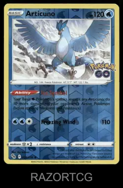 ARTICUNO 024/078 HOLO R POKEMON GO POKEMON REVERSE HOLO LP - Image 2