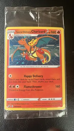 Pokemon Special Delivery Charizard SWSH075 2022 Promo *SEALED* - Image 1
