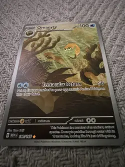 Pokemon TCG Omanyte 180/165 Scarlet & Violet 151 IR Full Art Holo EN 2023 - Image 2