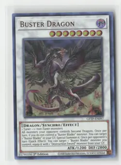 Buster Dragon GFTP-EN097 Ultra Rare Ghosts From the Past Yu-Gi-Oh 1st Edition NM - Image 1