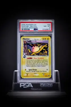 2006 Pokemon EX Dragon Frontiers Mantine Rev. Foil 20 PSA 8 - Image 2