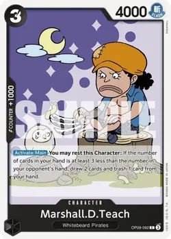 One Piece - Marshall.D.Teach (092) - Emperors in the New World OP09-092 - NM - Image 1