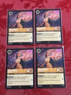 4x Lorcana Attack of the Vine! - Pocahontas - Guiding the Tribe - 12/204 Rare x4 - Image 1