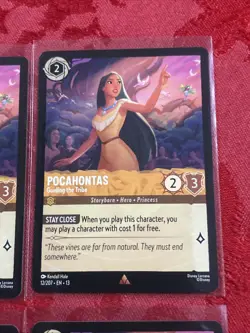4x Lorcana Attack of the Vine! - Pocahontas - Guiding the Tribe - 12/204 Rare x4 - Image 2