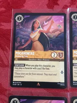 4x Lorcana Attack of the Vine! - Pocahontas - Guiding the Tribe - 12/204 Rare x4 - Image 3