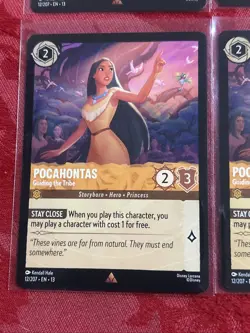 4x Lorcana Attack of the Vine! - Pocahontas - Guiding the Tribe - 12/204 Rare x4 - Image 4