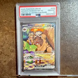 Pokemon Arven's Mabosstiff ex SIR 235/182 SV10 Destined Rivals EN PSA 10 - Image 3
