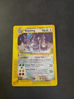2003 Aquapolis Nidoking Holo Foil CRYSTAL 150/147 Pokemon card segreto raro WOTC - Image 1
