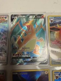 Pokemon TCG 9-Card Holo/Full Art Lot - Roaring Moon ex, Charizard V + - Image 3
