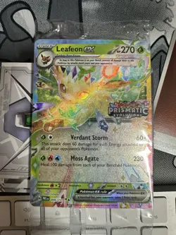 Pokemon Prismatic Evolutions Leafeon ex 006/131 Surprise Box Stamp Promo Sealed - Image 1