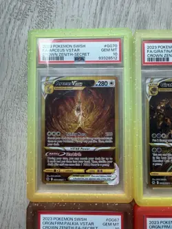 Pokemon Giratina - Palkia - Arceus - Dialga VSTAR - Gold Set Crown Zenith PSA 10 - Image 3
