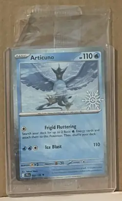 Articuno 032/159 Pokemon Holiday Calendar Snowflake Stamp NM SEALED - Image 1