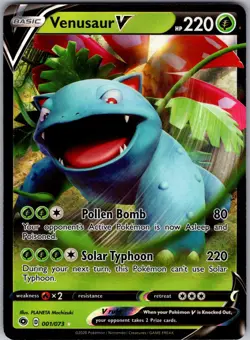 Venusaur V 001/073 Holo V Rare Champion's Path Pokemon Near Mint - Image 1
