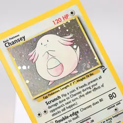 Pokemon TCG - Chansey 3/130 Base Set 2 Holo Rare WOTC - EXC - Image 1