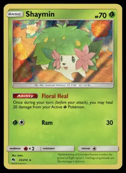 Shaymin 33/214 Holo Rare Lost Thunder Pokemon Lightly Played - Image 1
