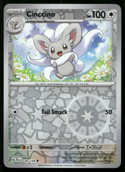 Cinccino 126/159 SV09: Journey Together JTG NM Reverse Holofoil Uncommon - Image 1
