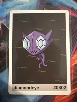 Pookiemoot Gen 3 - Diamondeye (Sableye) #0302 - Pokemon Fan Art Non TCG - Image 1