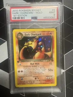 Pokemon Dark Charizard 1st Edition Team Rocket Holo PSA 9 - Image 1