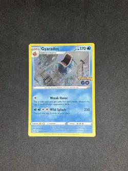 ✨ Gyarados 022/078 Holo Rare Pokemon GO Stamped Pokemon TCG Card N/M - Image 1