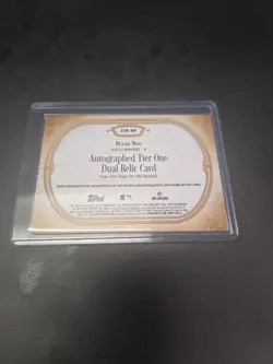 2026 Topps Tier One Bryan Woo Dual Relic Auto 76/99 - Image 2