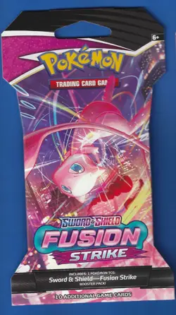 Pokemon "Fusion Strike " 10-Card Sealed Sleeved Booster (Mew) X1 - Image 1