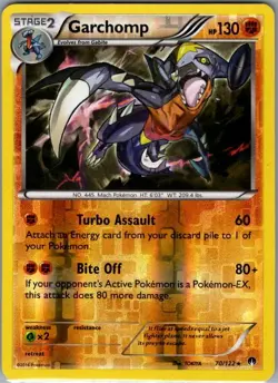 Garchomp 70/122 Reverse Holo XY - BREAKpoint - Pokemon Card - NM - Image 1