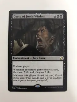 Curse of Fool's Wisdom MTG Magic the Gathering Card NM Near Mint C19 - Image 1
