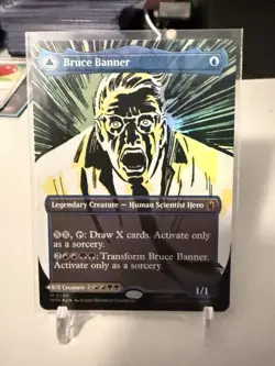 Bruce Banner (Borderless) (0390) #390 (Foil) NM Marvel Super Heroes Magic MTG - Image 1
