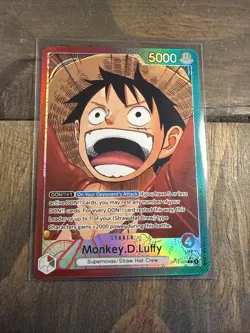 One Piece TCG OP13-001 Monkey D. Luffy Alt Art Leader AA Card Game CCG English - Image 1