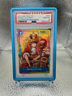 One Piece CCG Monkey.D.Luffy (Convention Promo 2024) P-043 PSA 10 - Image 1