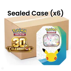 Pokemon 30th Anniversary ex Tin Sylveon Sealed Case (x6) **PRE-ORDER** - Image 1
