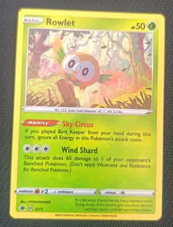 Rowlet 2/15 McDonald's Collection 2022 Pokemon Holo LP - Image 1