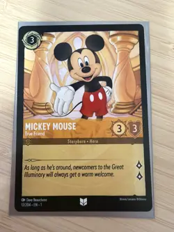 Disney Lorcana Demo Card - Mickey Mouse - True Friend - First Chapter Demo Deck - Image 1