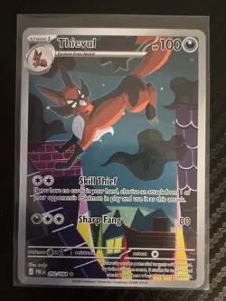 POKEMON TCG Pitch Black THIEVUL IR Illustration Rare Card 092/084 - Image 1