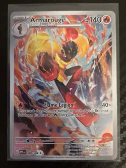POKEMON TCG Pitch Black ARMAROUGE IR Illustration Rare Card 086/084 - Image 1