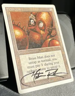 CHRISTOPHER RUSH SIGNED Brass Man - 1994 Revised Edition - Rare Artist Auto MTG - Image 2