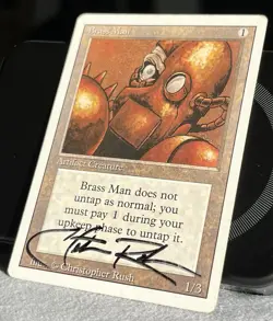 CHRISTOPHER RUSH SIGNED Brass Man - 1994 Revised Edition - Rare Artist Auto MTG - Image 3