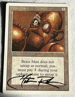 CHRISTOPHER RUSH SIGNED Brass Man - 1994 Revised Edition - Rare Artist Auto MTG - Image 5