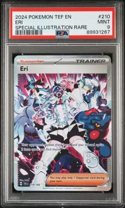 Pokemon Scarlet & Violet Temporal Forces Eri #210 Illustration Rare PSA 9 - Image 1