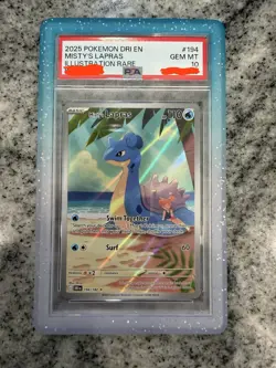 Pokemon TCG Misty's Lapras 194/182 SV10 Destined Rivals PSA 10 Holo IR - Image 1