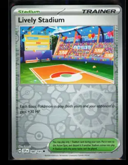 Pokemon Surging Sparks Lively Stadium 180/191 Uncommon Reverse Holo NM - Image 1