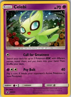 Celebi - SM224 Holo Promo Sun & Moon Promo Pokemon Near Mint - Image 1