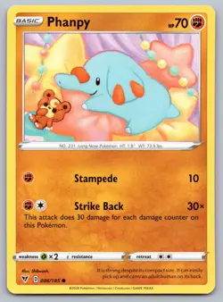 Phanpy 086/185 Vivid Voltage Pokemon NM - Image 1