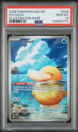 2026 POKEMON ASC EN-ASCENDED HEROES ILLUSTRATION RARE #226 PSYDUCK PSA 10 - Image 3