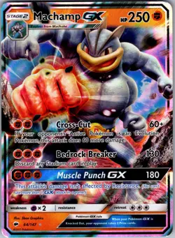 Machamp GX 64/147 Holo GX Rare Burning Shadows Pokemon Near Mint - Image 1
