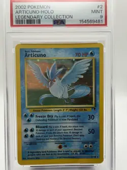2002 Pokemon Legendary Collection - #2 Articuno Holo - PSA 9 - Image 2